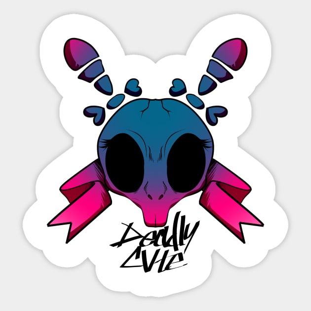 Deadly Cute Sticker by Martianworks